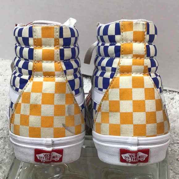 Vans men’s multicolor checkerboard high tops 11 - Picture 6 of 10
